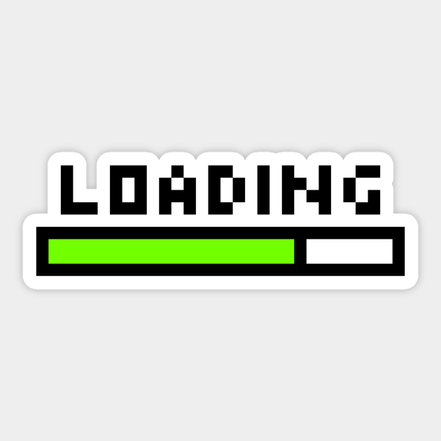 Loading simple green design Loading Bar Sticker TeePublic